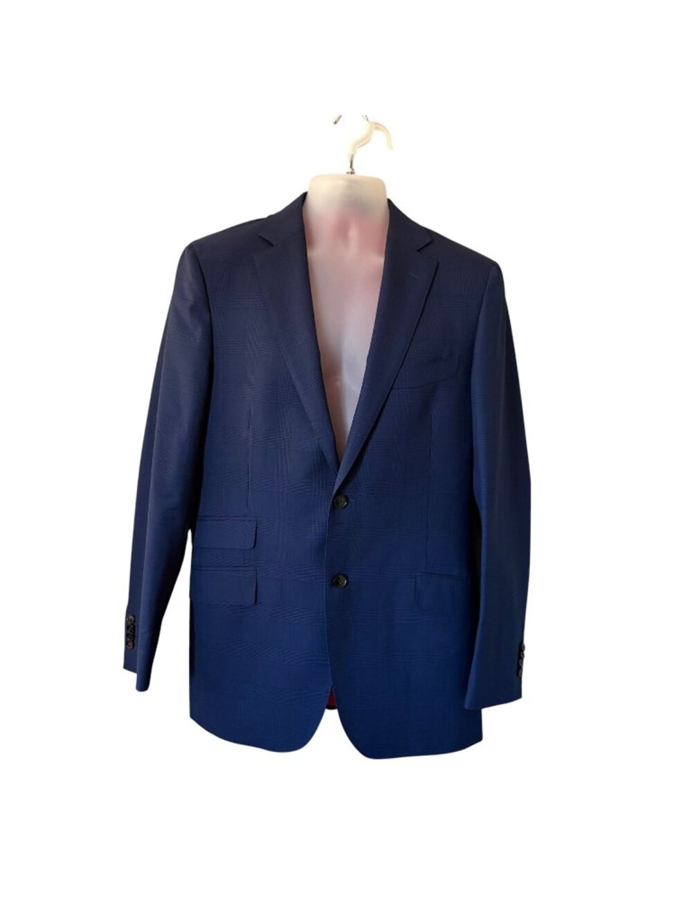 Suitsupply Sienna Navy Windowpane Sport Coat 40L Drago Super 130s wool blazer